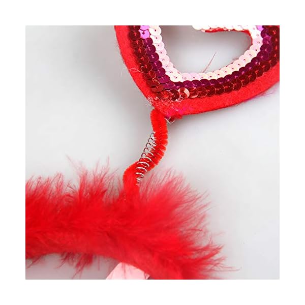 Valentines heart headband dog costume pet red love hearts headband for dog cat glitter valentine's day supplies - image 4