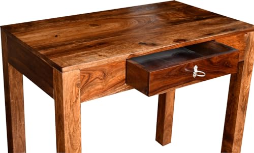 Image of Sheesham Wood Writing Computer & Study Table for Home and Office Furniture (Warm Chestnut) (Study Table)