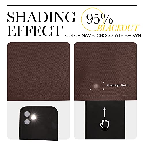 Image of NICETOWN Nursery Essential Thermal Insulated Solid Grommet Top Blackout Curtains, Home Decoration Privacy Curtains for Bedroom (Chocolate Brown, 1 Pair, 42 x 63 inches)