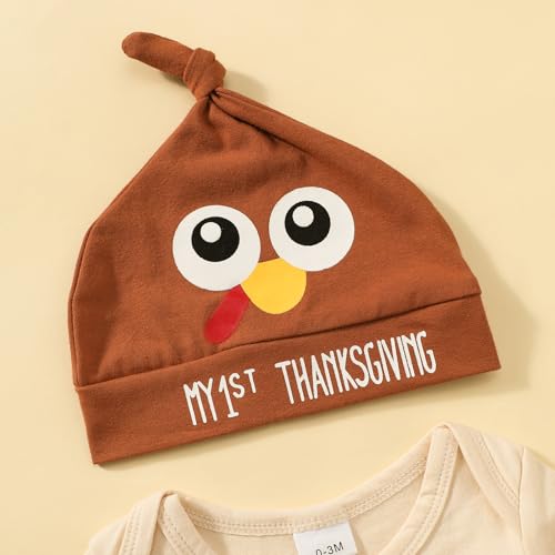 Baby Boy Thanksgiving Outfit Turkey Romper+Suspender Pants My 1st Thanksgiving Clothes4