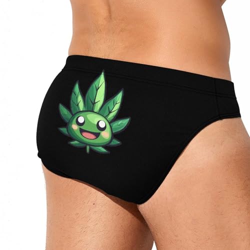 Pot Weed Leaf Men's Swim Trunks Briefs Swimsuit Swimwear Bathing for Underwear Beach4
