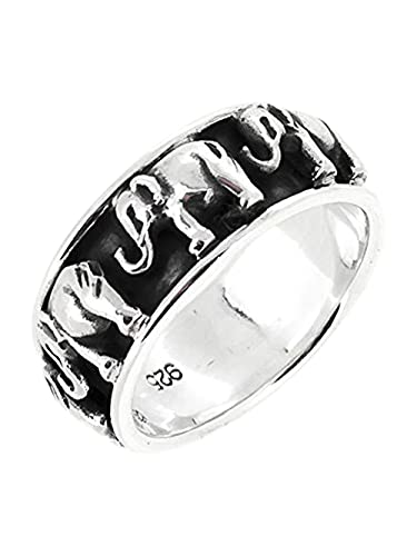 Bague éléphant argent 925 un bijou mixte 11mm idéal pour le style bohème chic