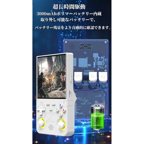 TimDu 新型R36ウルトラ携帯型ゲーム機 4インチIPSスクリーン WiFi対戦対応 ポータブルレトロ 多人数プレイ可 RGBカラー 720×720解像度 レトロ (ブラック,128GB - Wi-Fi対応)