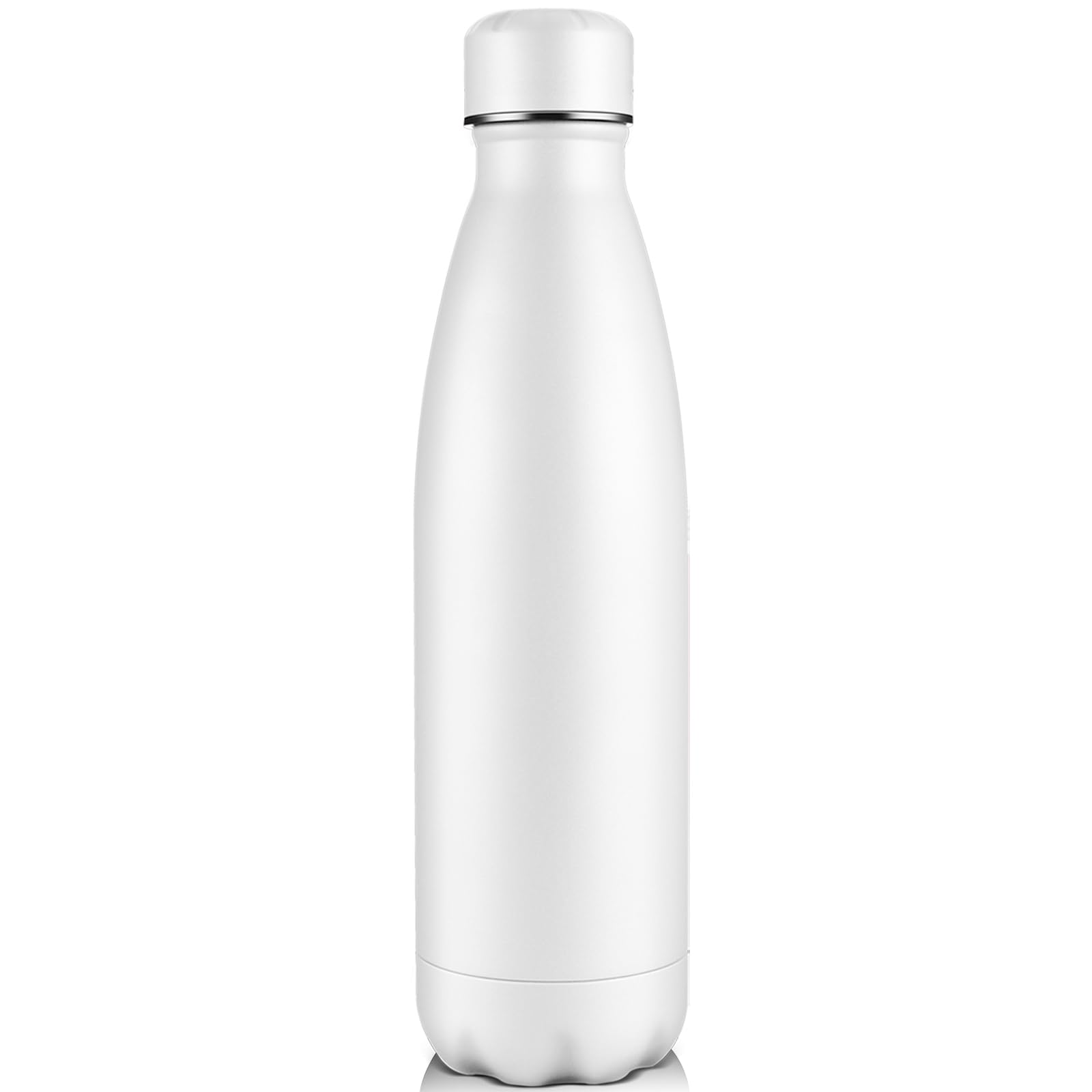 Volhoply 750ml Insulated Water Bottle, Double Wall Stainless Steel Vacuum Bottles, Keeps Cold 24H & Hot 12H, BPA Free Leak Proof Bottles (White,1 Pack)