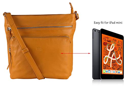 Image of Genuine Leather Crossbody Purse and Handbags - Crossover Bag Over the Shoulder Women