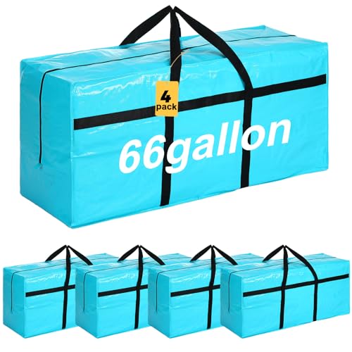 Clysee 4 Pcs 66 Gallon Extra Large Moving Bags Heavy Duty Storage Bag
