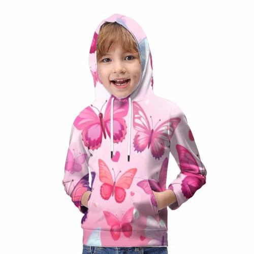 Hoodie papillon 3D de qualité pull à capuche finitions soignées pour ado - 5