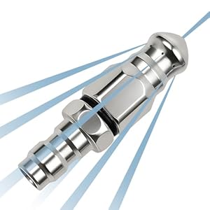 Powerful Pipe Cleaning and Unclogging Nozzle Stainless Steel Pressure Washer Sewer Jetter Nozzle with 1/4" Quick Connector High Pressure Pipe Unclogging Tool for Drain Jetting Cleaning 5000 PSI