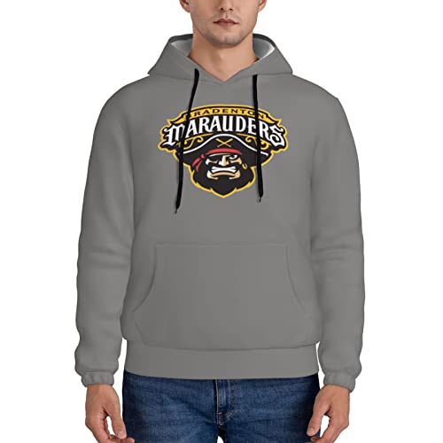 Bradenton_Marauders Mens Hoodies Fashion Double Sided Print With Hat And Pocket Sweater Black