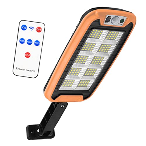 jojomis Luces solares de jardín LED con sensor de movimiento, luz de pared, naranja, 160 LED, 10 rejillas, 410 x 145 x 35 mm