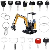 【Baumaschinen Schlüssel Set】13 Stück Zündschlüssel, 2 Schlüsselringen, 2 Schlüsselketten und 1 Schlüsselanhänger.