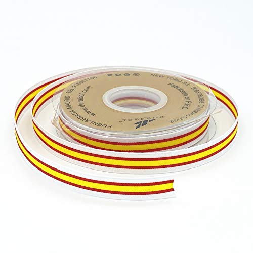 Cinta Bandera España Con Borde Blanca 25M X 15Mm