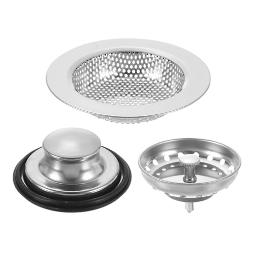 uxcell Colador para Fregadero de Acero Inoxidable Plata 6 Piezas
