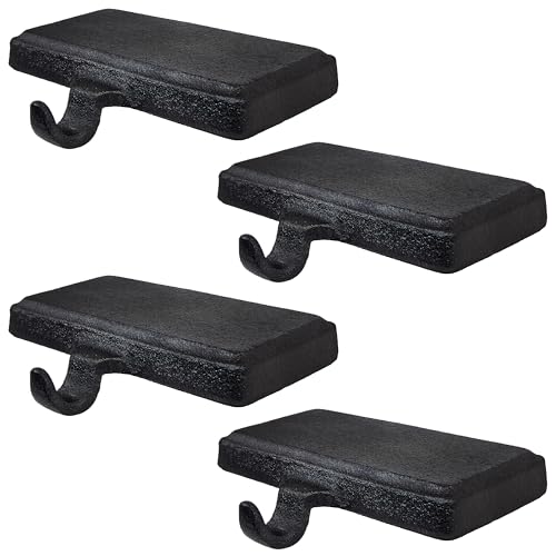 Lulu Decor Black Christmas Stocking Holders for Mantle Set of