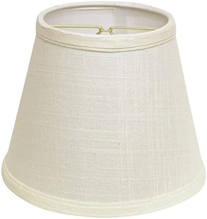 Slant Empire Hardback Lampshade with Bulb Clip, White