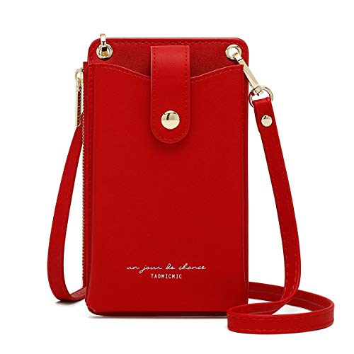 Image of Womens Fashion Small Crossbody Bag Light Leather Cellphone Case Wallet Shoulder Purse Credit Card Holer Handbag Girls Travel Passport Pouch Messenger Satchel for iPhone 11 Pro Max 6 /7 /8 Plus