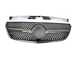 Compatible for Mercedes Benz Vito W447 2015-2019 GT Stars Style Front Mask Grid Bumper Grille Inlet Grill Middle Mesh Tuning Accessories(15-19 Stars Silvery)