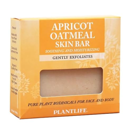 Plantlife Apricot Oatmeal Bar Soap - Moisturizing And Soothing Soap For Your Skin - Hand Crafted Using Plant-Based Ingredients - Made In California 4Oz Bar #TOP11