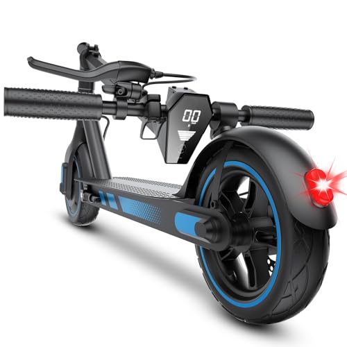 Monopattino Elettrico per Adulti, Pneumatici 10', Motore Potente 500W, Autonomia fino a 38 km, Velocità Massima 25 km/h, Doppio Sistema di Illuminazione e Freni a Tamburo, Controllo via App Smart