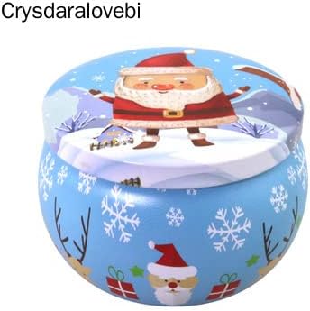 Christmas Scented Candle Tin Jar Portable Travel Soy Wax Plant Essential Oil Candle Gift Box Suit with Fragrance Home Decoration (Mixed Color,20pcs)