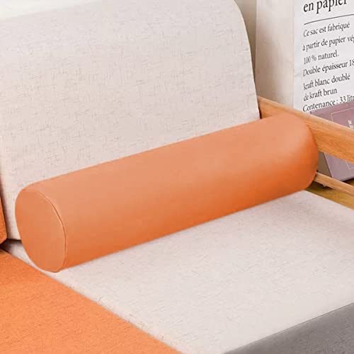 Cojín cilíndrico redondo resistente al agua, almohada de apoyo suave para sofá, reposabrazos, almohada lumbar para sofá, cama, coche y oficina, redondo, 15 x 150 cm, color negro