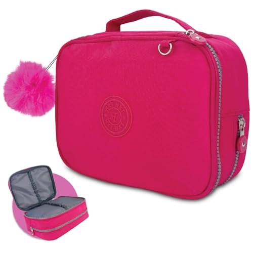 Genérico - Estojo Box Escolar Grande 200 Lápis Poliéster Com 32 Elásticos (Pink)