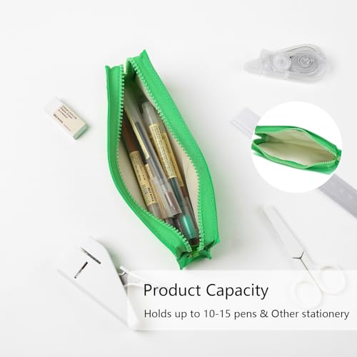 Image of Oxford Fabric Pencil Case Lightweight and Durable Ideal Pencil Pouch (Grass green /Oxford,Oxford Fabric)