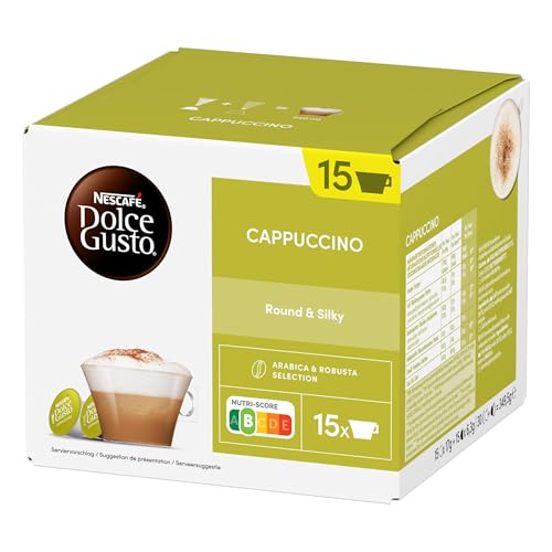 NESCAFÉ Dolce Gusto Cappuccino Coffee Pods - total of 45 Italian Classic Cappuccino Coffee Capsules - (3 Packs) - 3