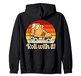 Photo Gallery roll with it retro roller skate pattinaggio derby rollerblading felpa con cappuccio Photo Gallery roll with it retro roller skate pattinaggio derby rollerblading felpa con cappuccio
