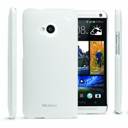 i-Blason Gileno Matte Series for HTC One (M7, 2013 Release) Slim Fit Snap On Hard Back Case Cover with Soft Touch 4.7 Inch 1080P (White)