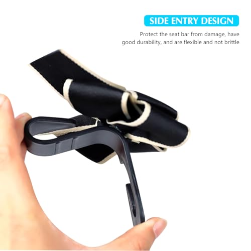 Mandark 2PCS Bow Car Headrest Hooks for Bags, Black Line - Image 3
