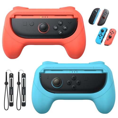 Image of FASTSNAIL Switch Controller Grips for Nintendo Switch 2 /1 /OLED for Joy-Con | Switch Joypad Holder Handle Kit, Wear-Resistant & Anti-Slip, Ergonomic Design, Switch Grip for Joycon 2 /1 Accessories, 2 Pack