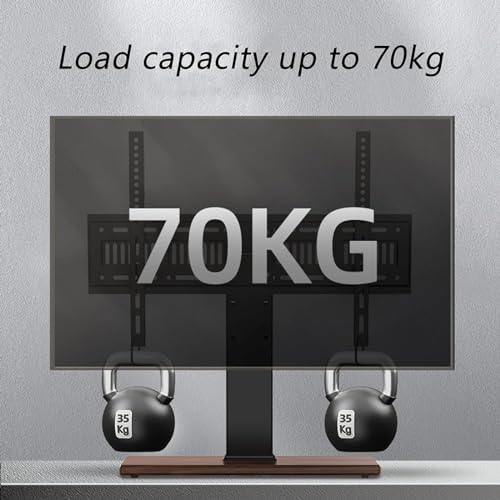 Support de table pour téléviseur instable hauteur réglable socle bois 70kg - 5
