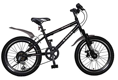 KROSS NEYSA Globate 20T Speed 6 Kids Steel Bicycle with Front Disc and Suspensions (6 to 11 Years, Black)