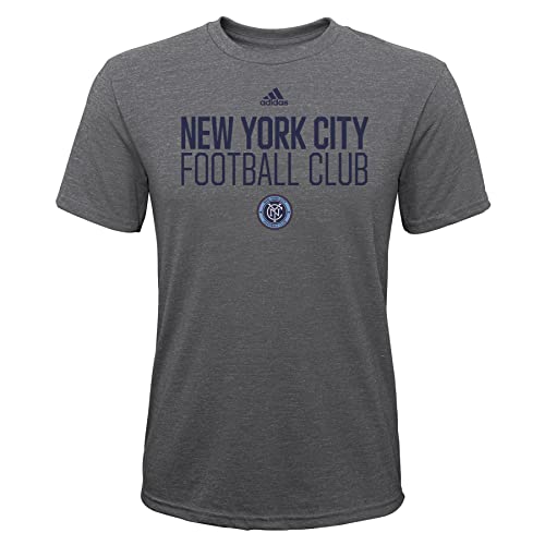 adidas MLS Toddler (2T-4T) Locker Stacked Performance Grey Short Sleeve Tee, New York City FC 4T