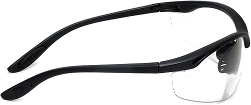 Miniatura 8 de Calabria 91348 - Gafas de seguridad bifocales envolventes + 1.50 humo transparente, paquete de 2 unidades a granel para hombres y mujeres
