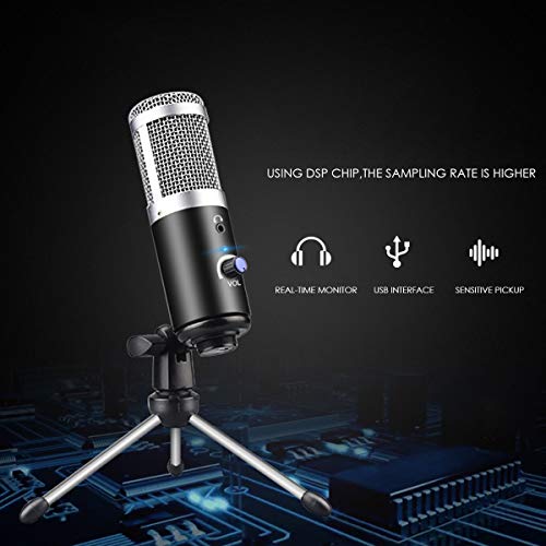 iFCOW USB-Mikrofon Laptop Kondensator Recording Mikrofon für Podcasting Video Chat Streaming Broadcast – Bild 6