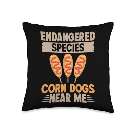 Endangered Species Corn Dogs near me Corn Dog Throw Pillow