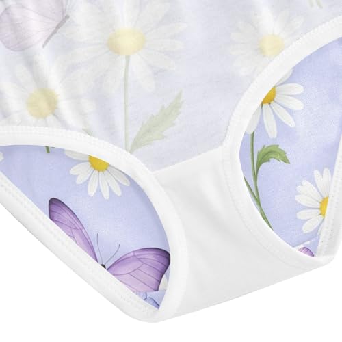 Butterflies Pastel Purple Toddler Girl Undies, Cotton Underwear Girls, 2T–8 Years4