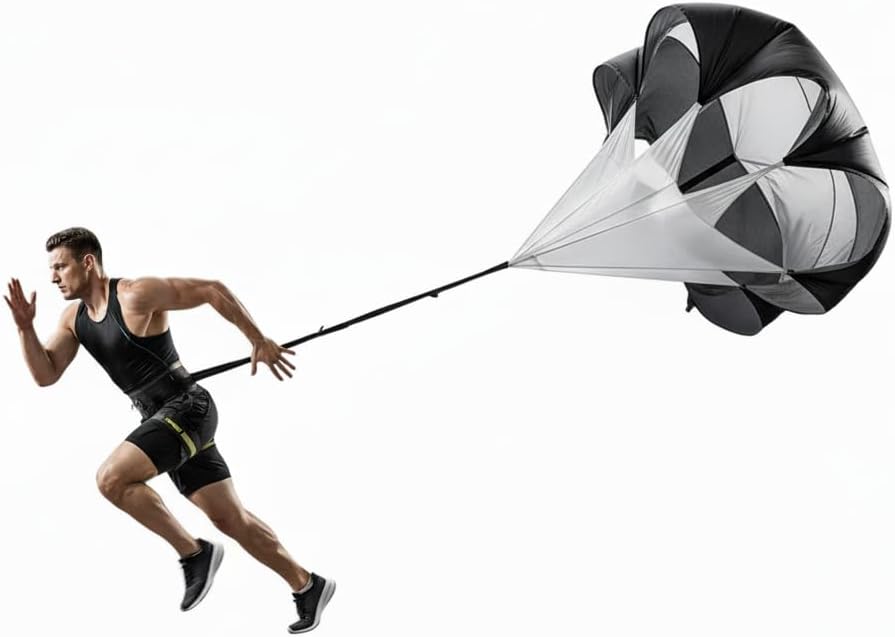 Premium Adjustable and Collapsible Hurdle and Agility Ladder Set for Athletes, Super Portable and Lightweight, with Cones and Parachute