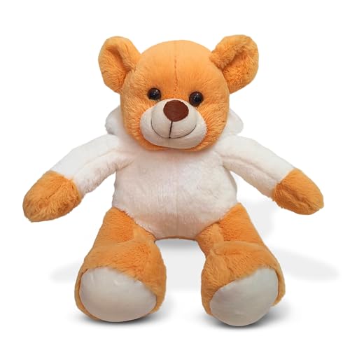 Image of SARO Soft Teddy Bear with Converitible Head Design|Colour Soft Toy for Girls Boys Kids Baby | Best Gift for Valentines, Birthday, Anniversary (White Brown)