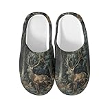 NNCSNE Elche Zapatillas de Algodón Cálidas para el Hogar Zapatillas de Algodón Antideslizantes Casa Hotel Spa Dormitorio Viajes para Hombres Mujeres, 7, X-Small