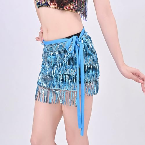 Jupe de danse du ventre mini costume sequins brillant déguisement Noël - 4