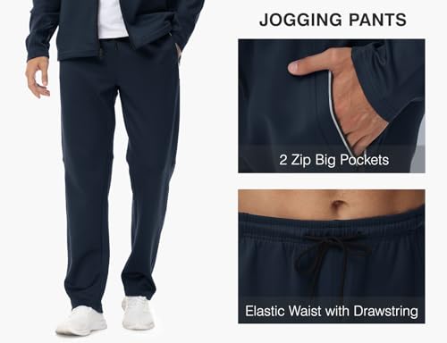 Image of TBMPOY Men's Tracksuits Sweatsuits for Men Sweat Track Suits 2 Piece Casual Athletic Jogging Outfits Full Zip Sets
