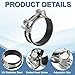 PATIKIL 74-79mm T-Bolt Hose Clamp, 2 Pack Rubber Cushioned Intake Intercooler Pipe Tube Clamps 304 Stainless Steel Radiator Hose Clamp for 2.91