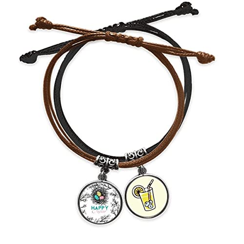 Bracelet de Pâques en cuir avec nid d'œuf pour un cadeau traditionnel unique
