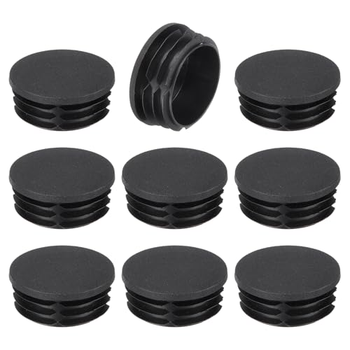 uxcell Round Plastic Plug,53mm(2.09") OD Furniture Leg Pipe Insert 9Pcs