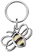 DANFORTH - Bee Keychain Handcrafted Pewter - Bumble Bee/Honey Bee Keychain - 1 Â¾â€, Made In USA