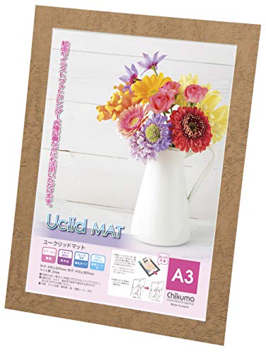 Chikuma フォトフレーム Uclidマット A3 ブラウン 19449-1