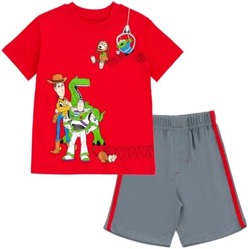 Disney Winnie the Pooh Lion King Pixar Monsters Inc. Toy Story Tigger T-Shirt and Mesh Shorts Outfit Set Toddler to Big Kid